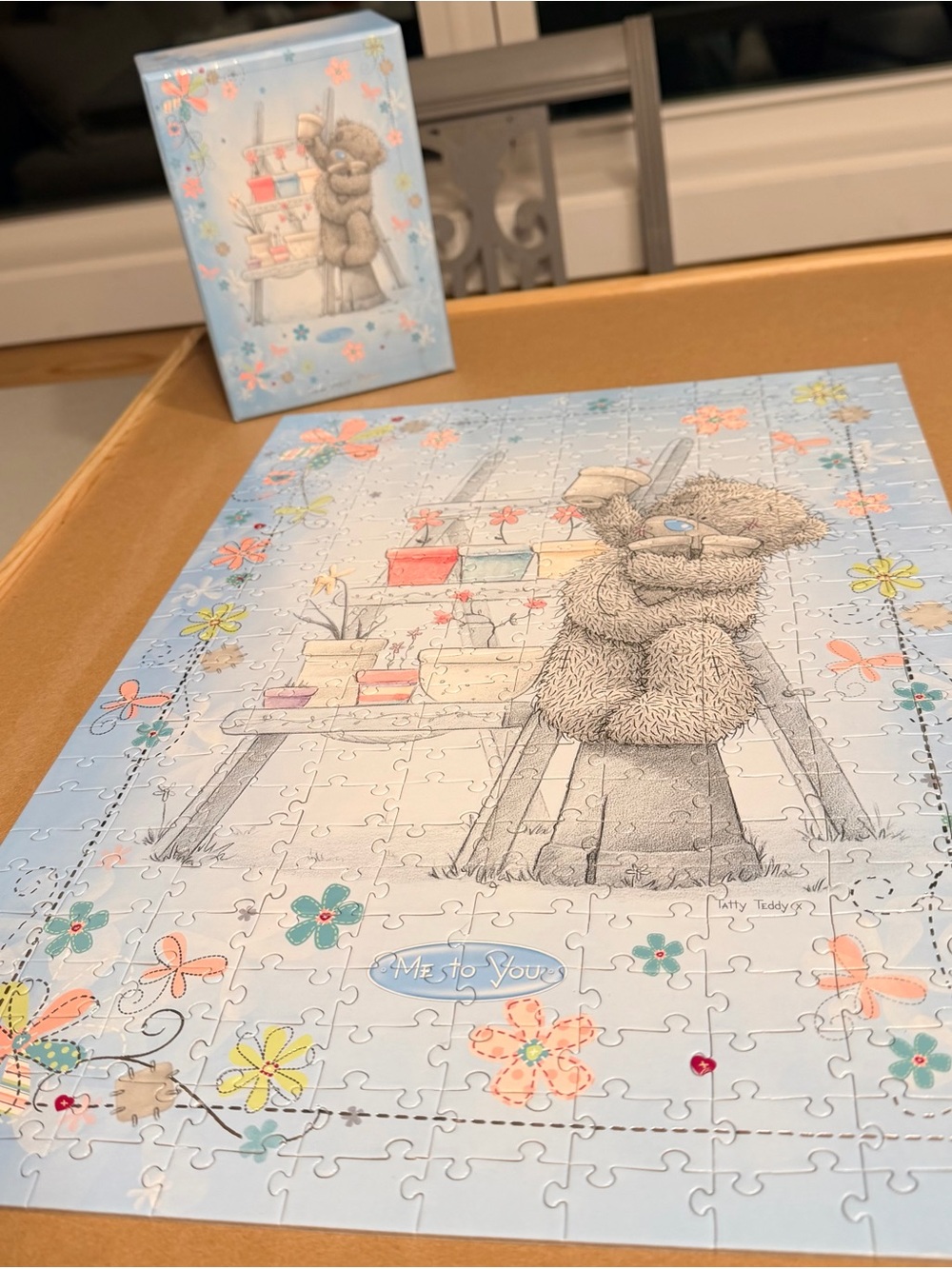 Me to You Tatty Teddy Puzzle - Light Blue Floral